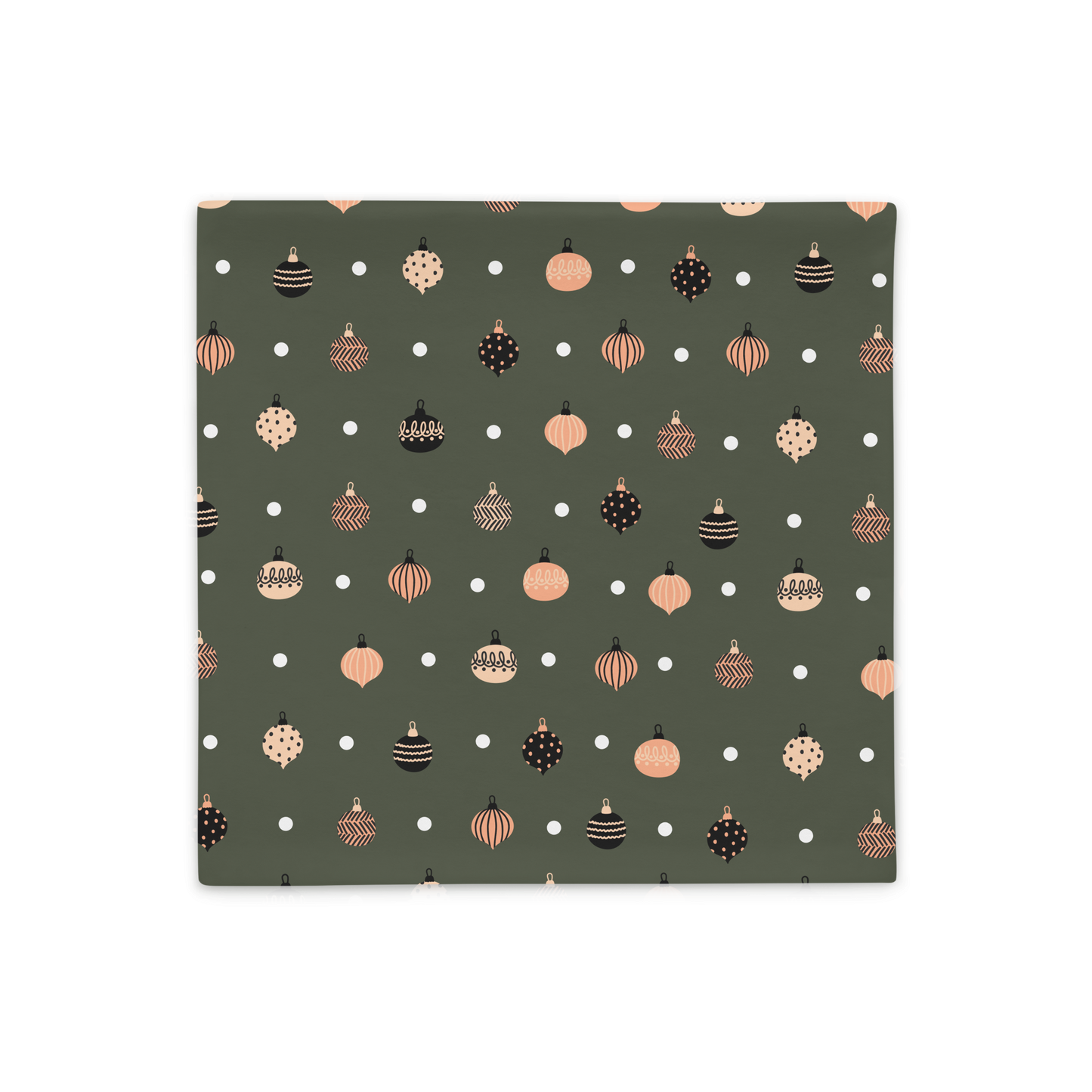 Holiday Ornaments Accent Pillow Case (Filling Not Included)