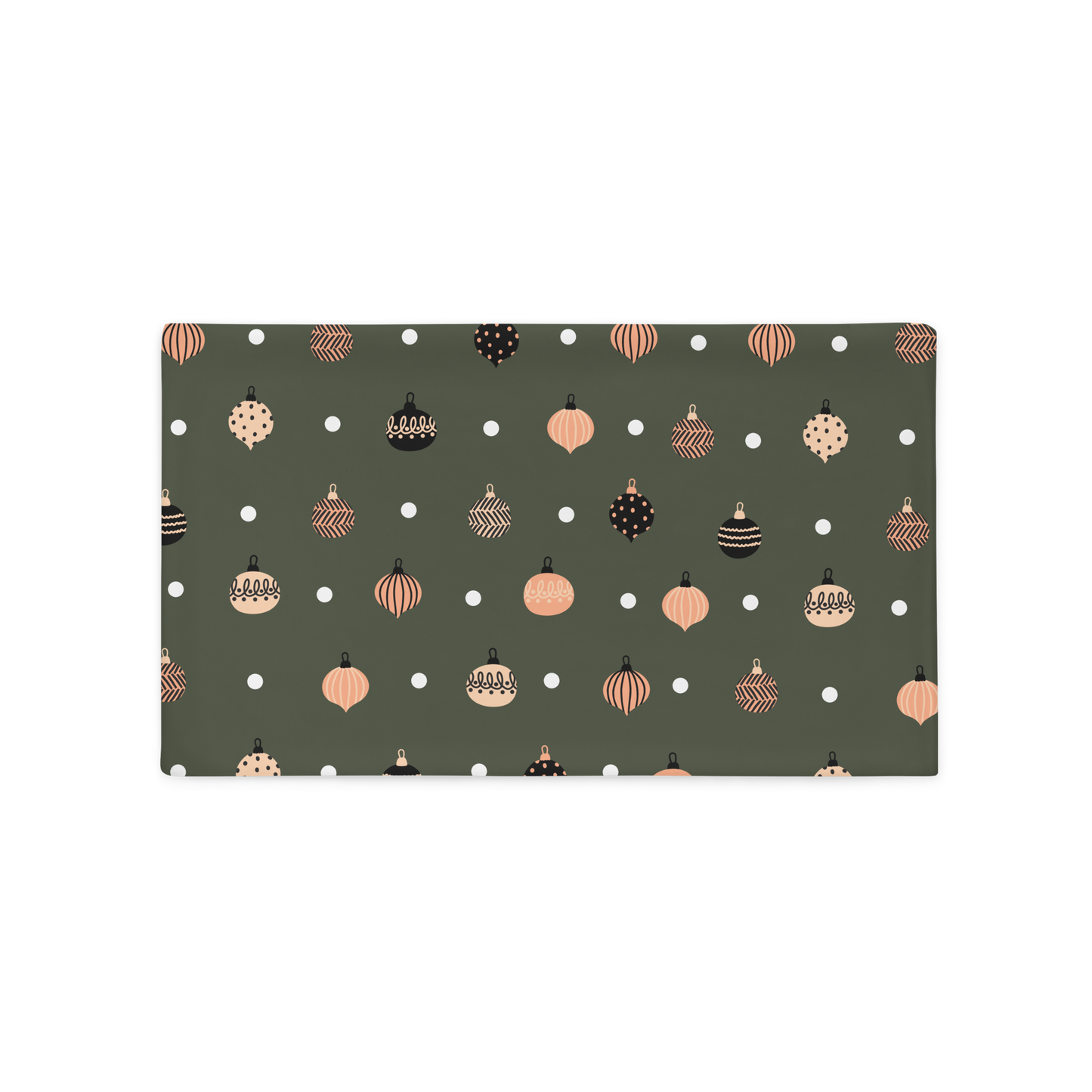 Holiday Ornaments Accent Pillow Case (Filling Not Included)