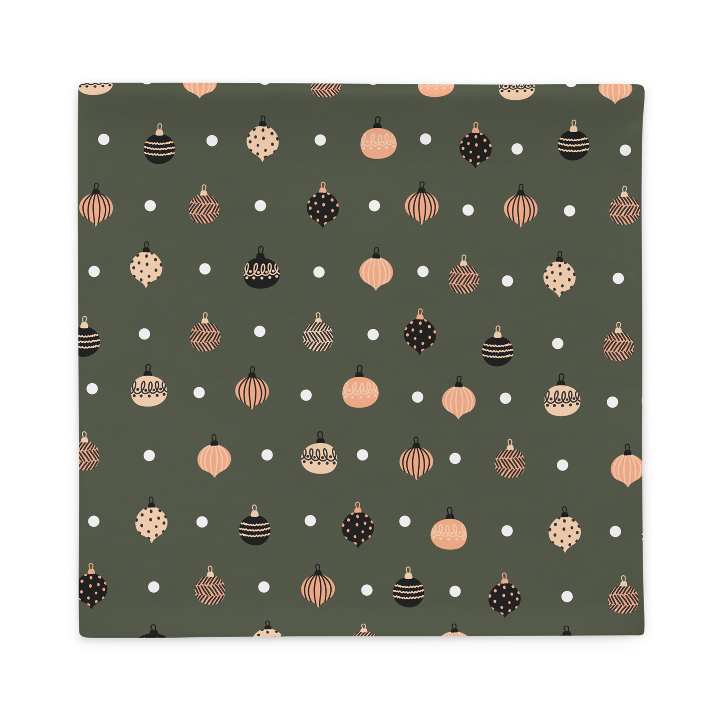 Holiday Ornaments Accent Pillow Case (Filling Not Included)