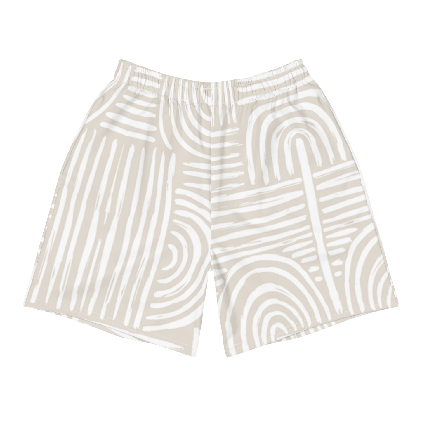 Men's Athletic Shorts - Basketball Mesh Shorts - Beige