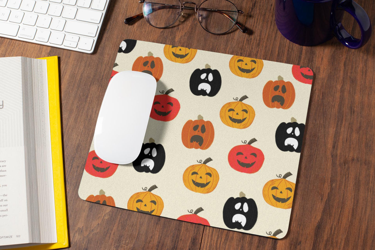 Large Desk Mat, Aesthetic Essentials, Modern Office Decor, Home Office Supplies, Pro Gamer Mouse Pad, Spooky Decor, Pumpkin Lover