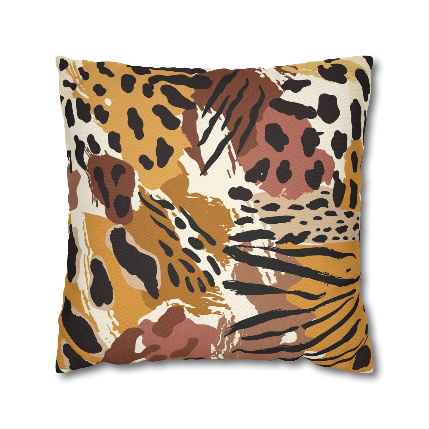 Animal Print Pillowcase, Polyester Square Pillowcase, Stylish Home Decor, Accent Pillowcase