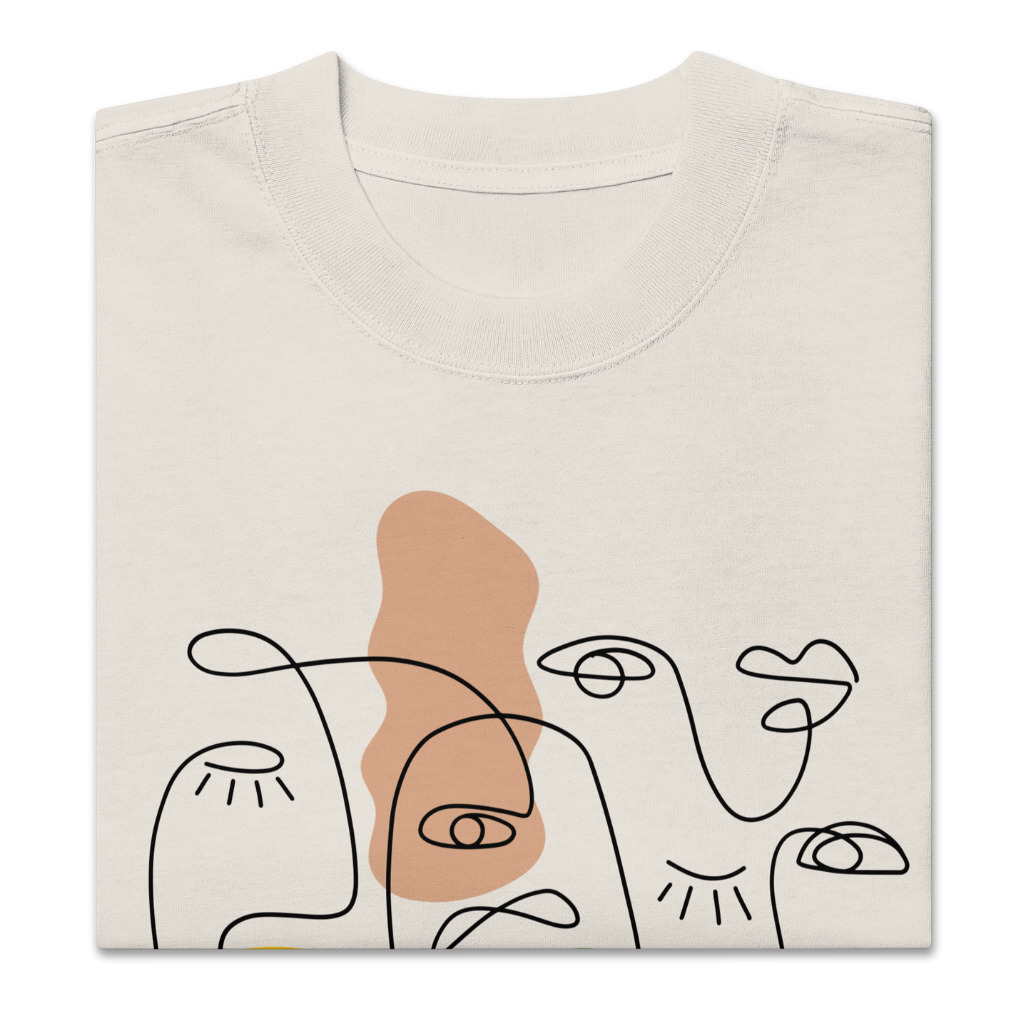 Abstract Faces Oversized Graphic Tshirt, Unisex Streetwear