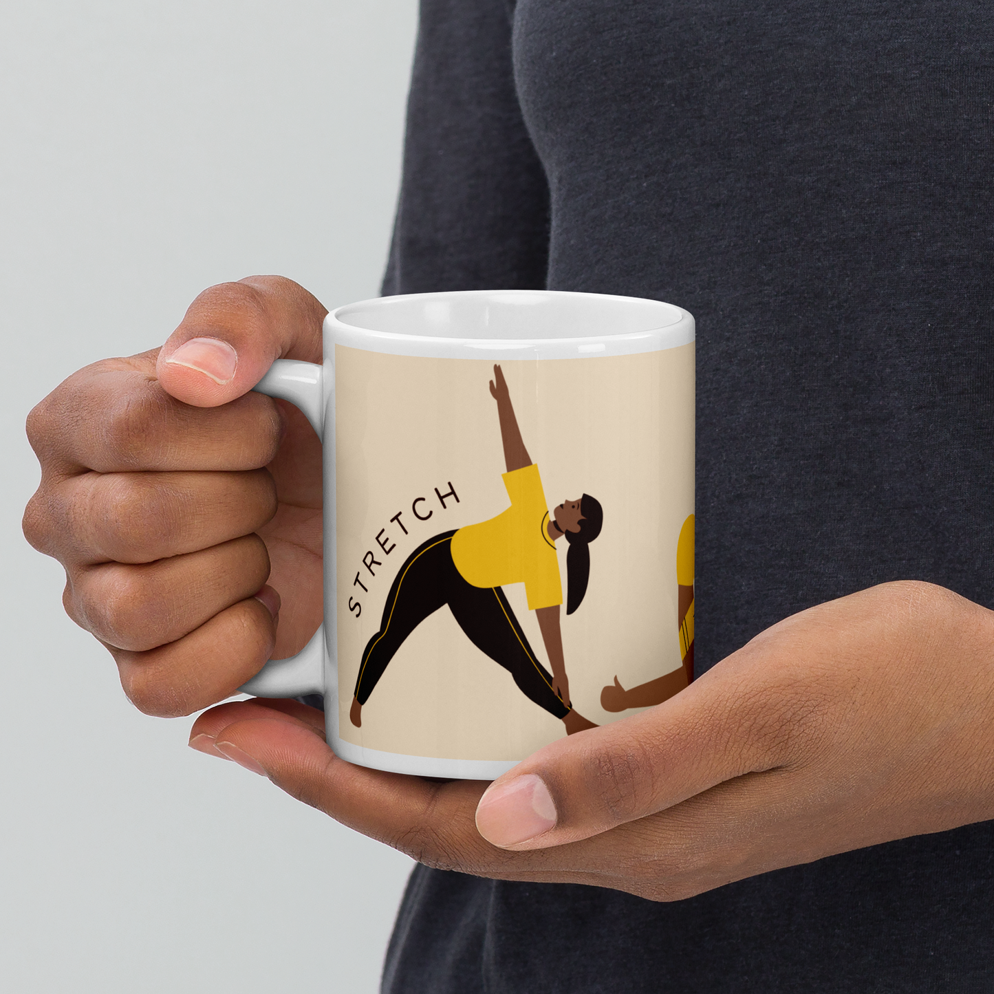 Sip and Breathe Easy Glossy Mug