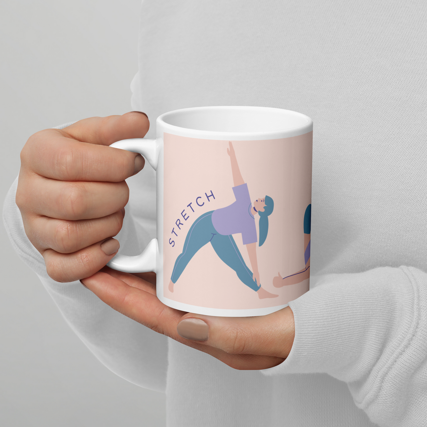 Sip and Breathe Easy Glossy Coffee Mug