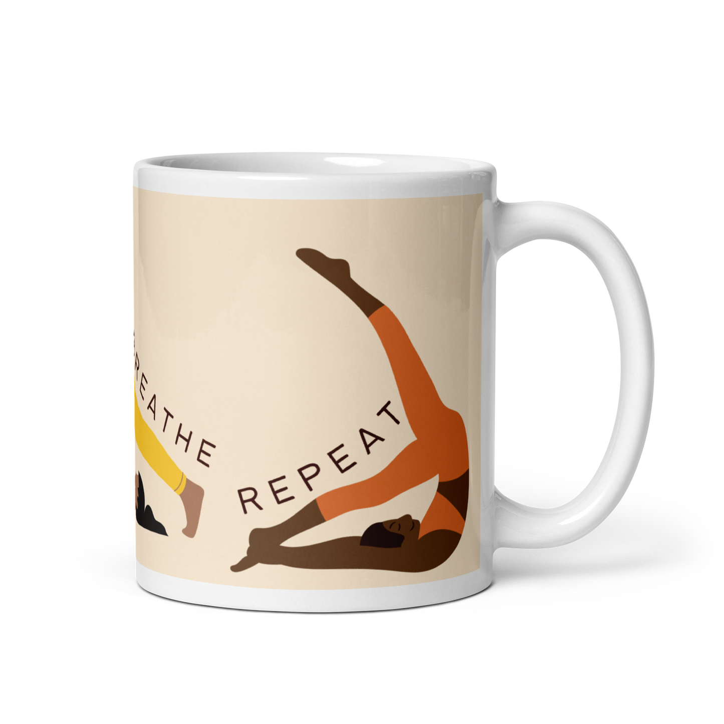 Sip and Breathe Easy Glossy Mug