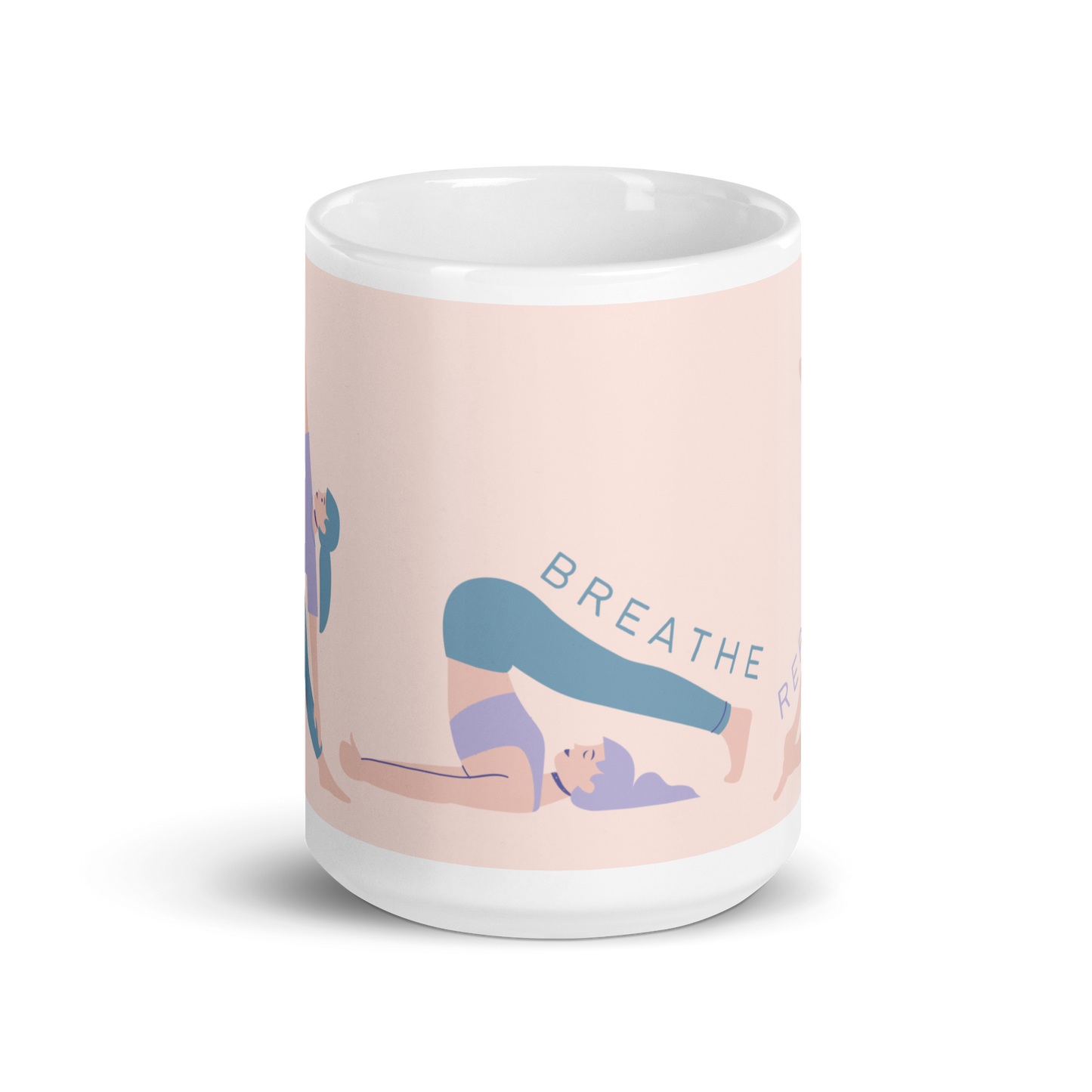 Sip and Breathe Easy Glossy Coffee Mug