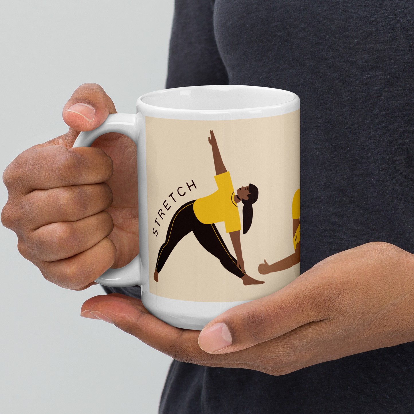 Sip and Breathe Easy Glossy Mug
