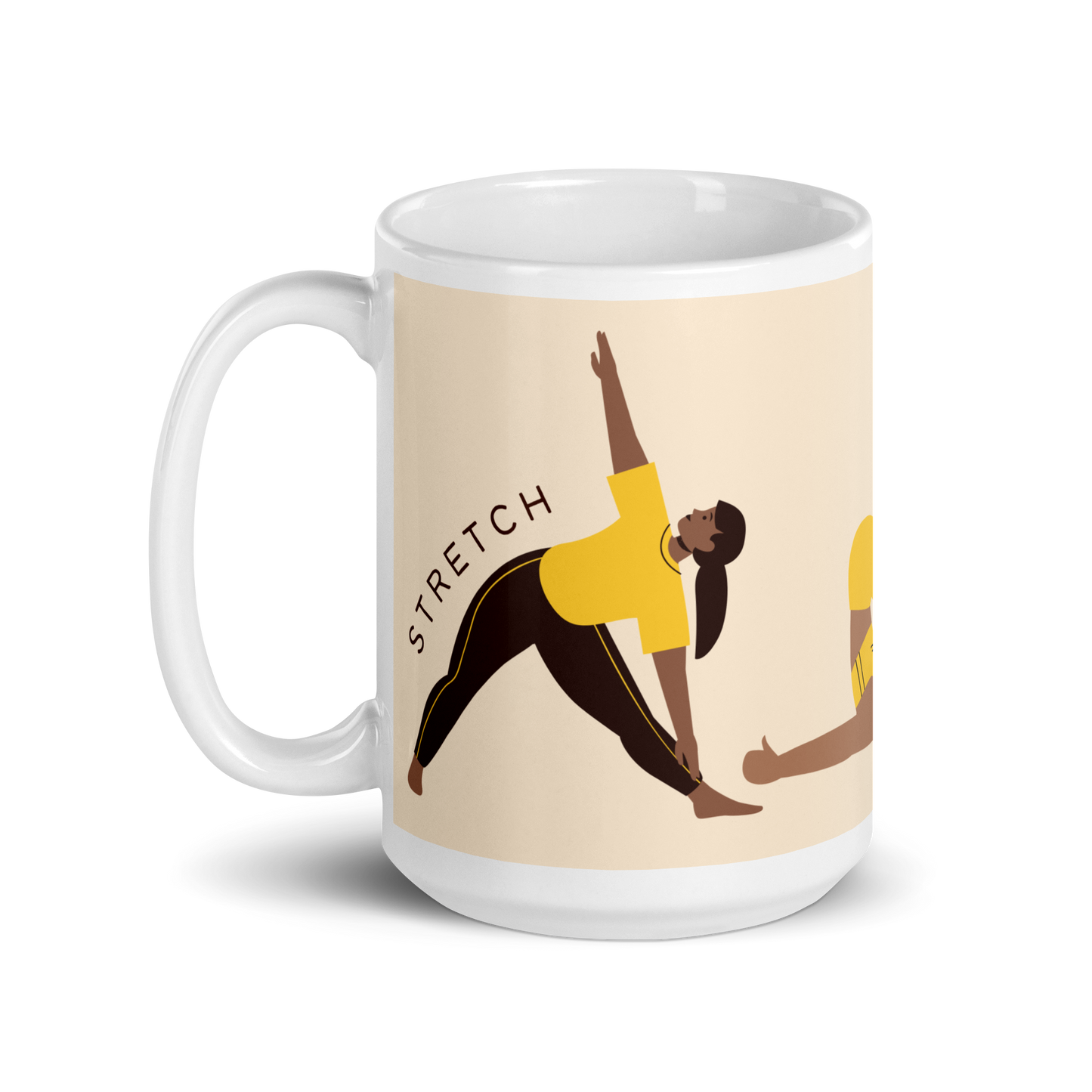 Sip and Breathe Easy Glossy Mug