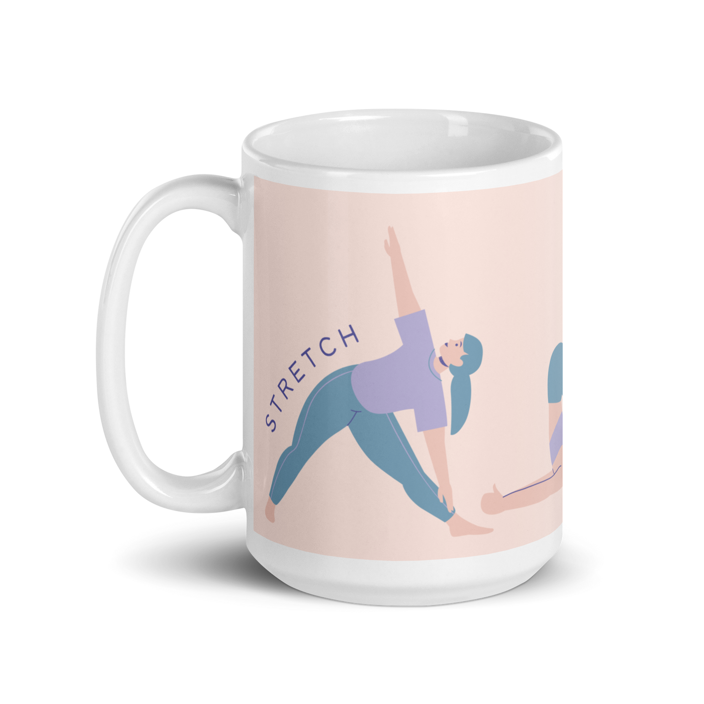 Sip and Breathe Easy Glossy Coffee Mug