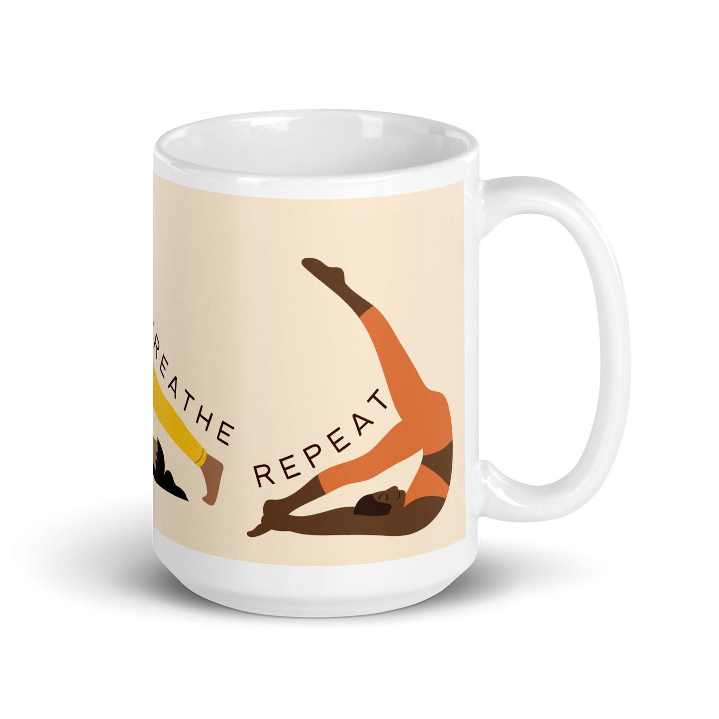 Sip and Breathe Easy Glossy Mug