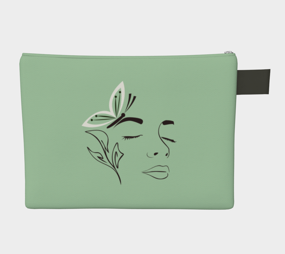 Butterfly Beauty - Zipper Pouch - Mint