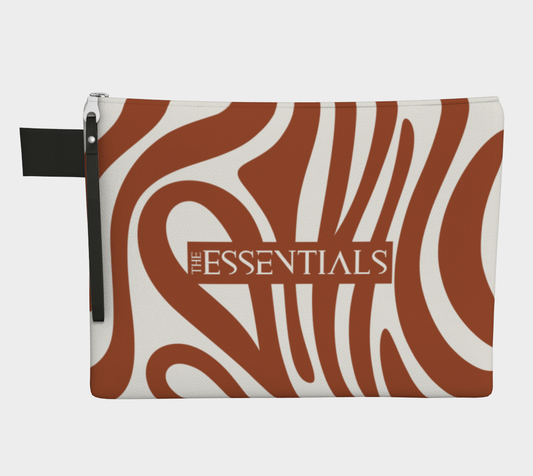 Everything I need Zipper Pouch - Brown