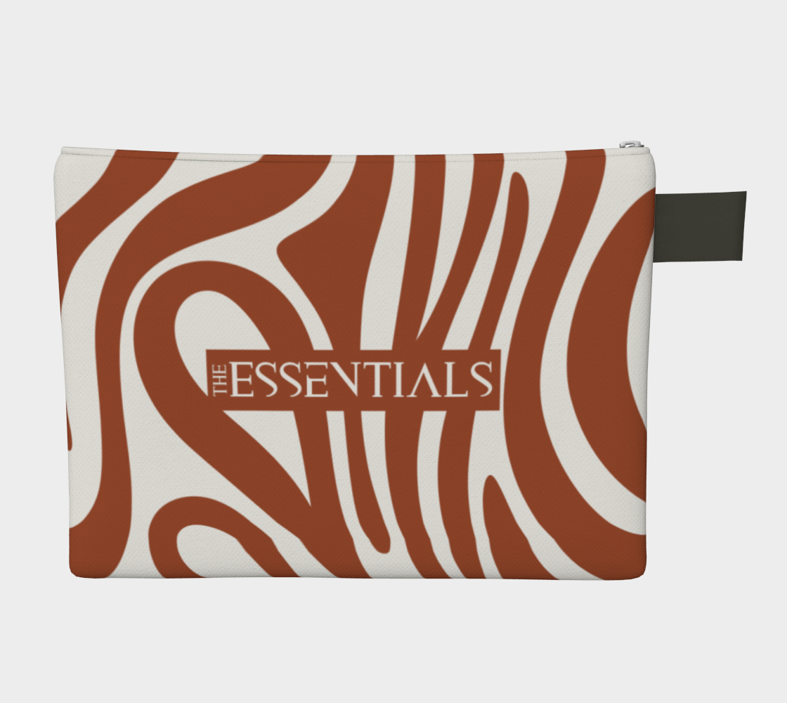 Everything I need Zipper Pouch - Brown