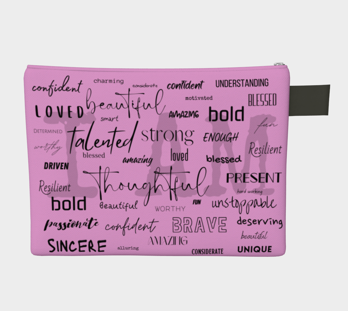 I AM - Zipper Pouch - Purple