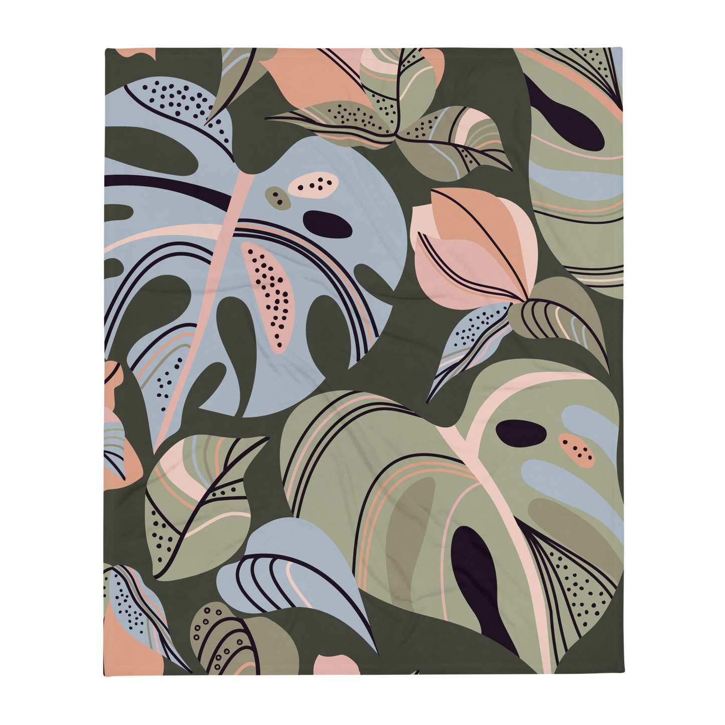 Colorful leaves throw blanket