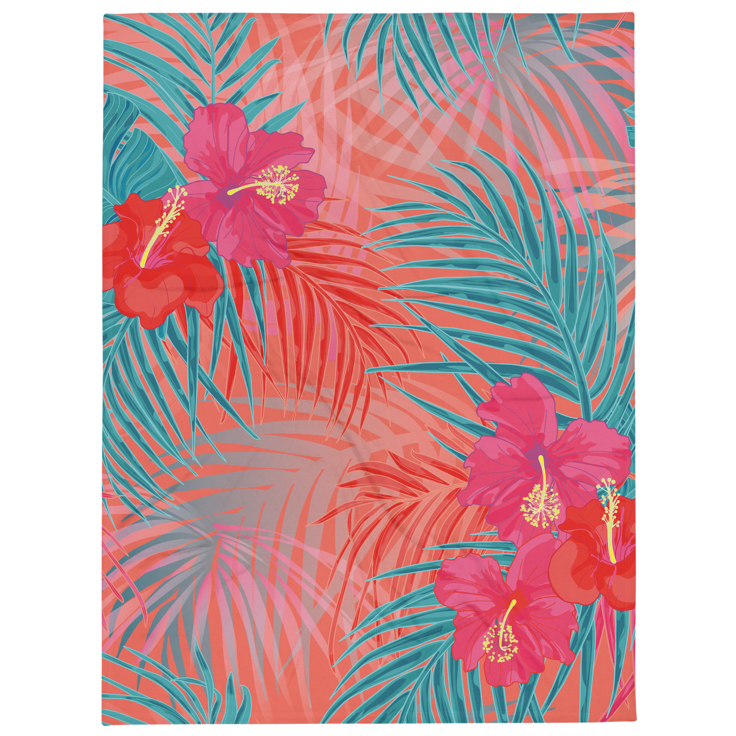 Vibrant Flowers Throw Blanket