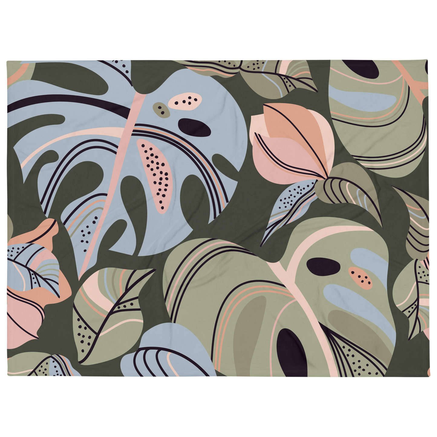 Colorful leaves throw blanket
