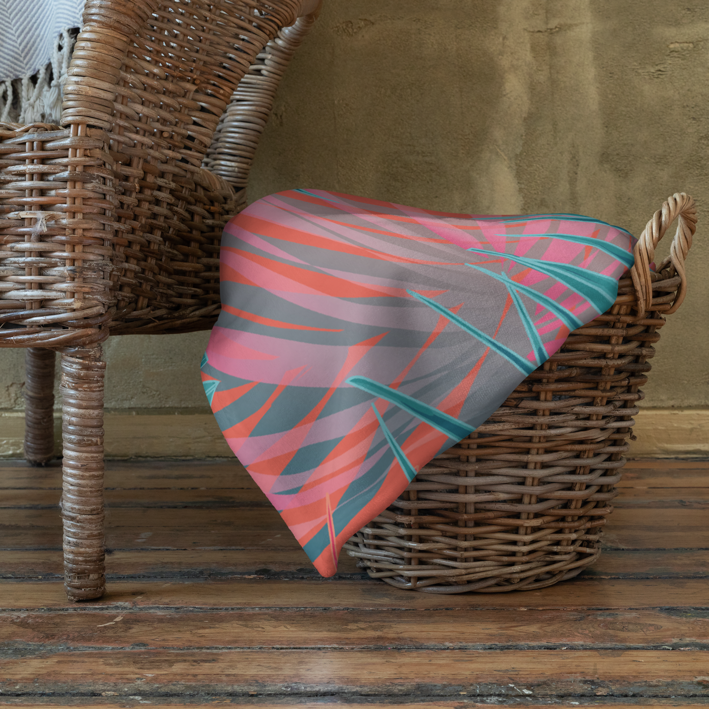 Vibrant Flowers Throw Blanket