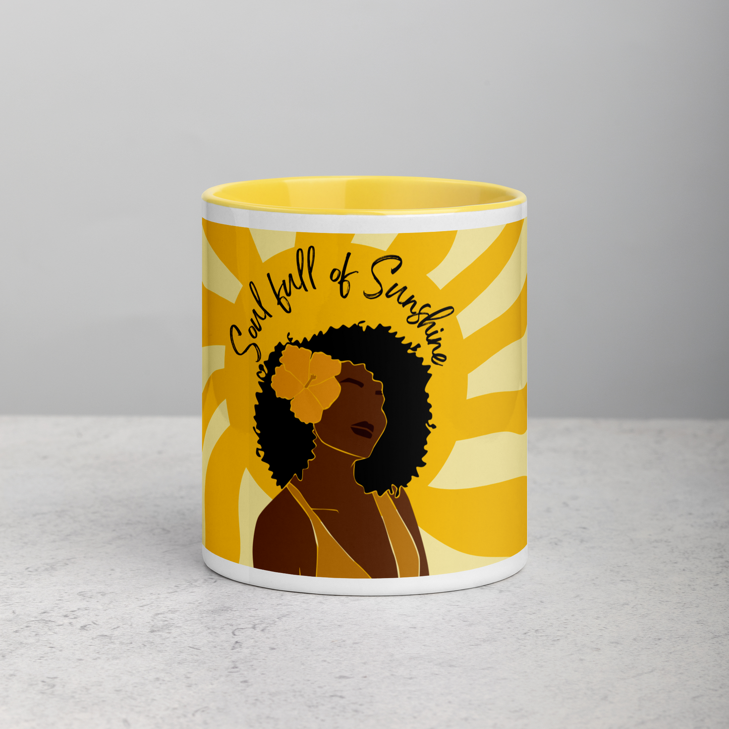 Sunshine Girl Mug with Color Inside