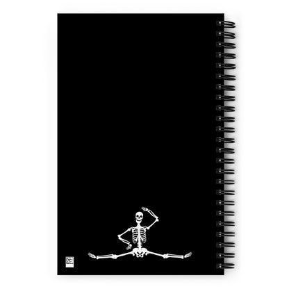 Skeleton Notebook, Spooky Spiral Notebook, Dancing Skeleton, Spooky Stationery