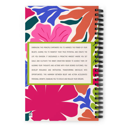 Manifestation Journal, Goal Setting Spiral Notebook, Daily Reflections