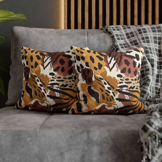 Animal Print Pillowcase, Polyester Square Pillowcase, Stylish Home Decor, Accent Pillowcase