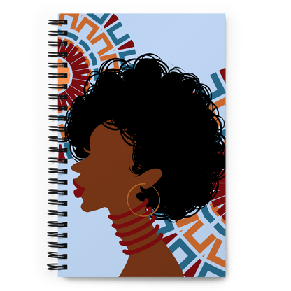 Afro Queen Spiral notebook