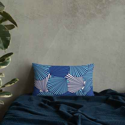 Blue and white decorative pillowcase