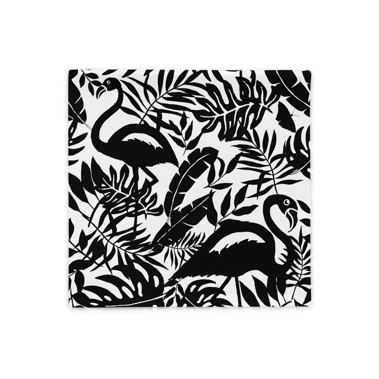 Black and white flamingo decorative pillowcase