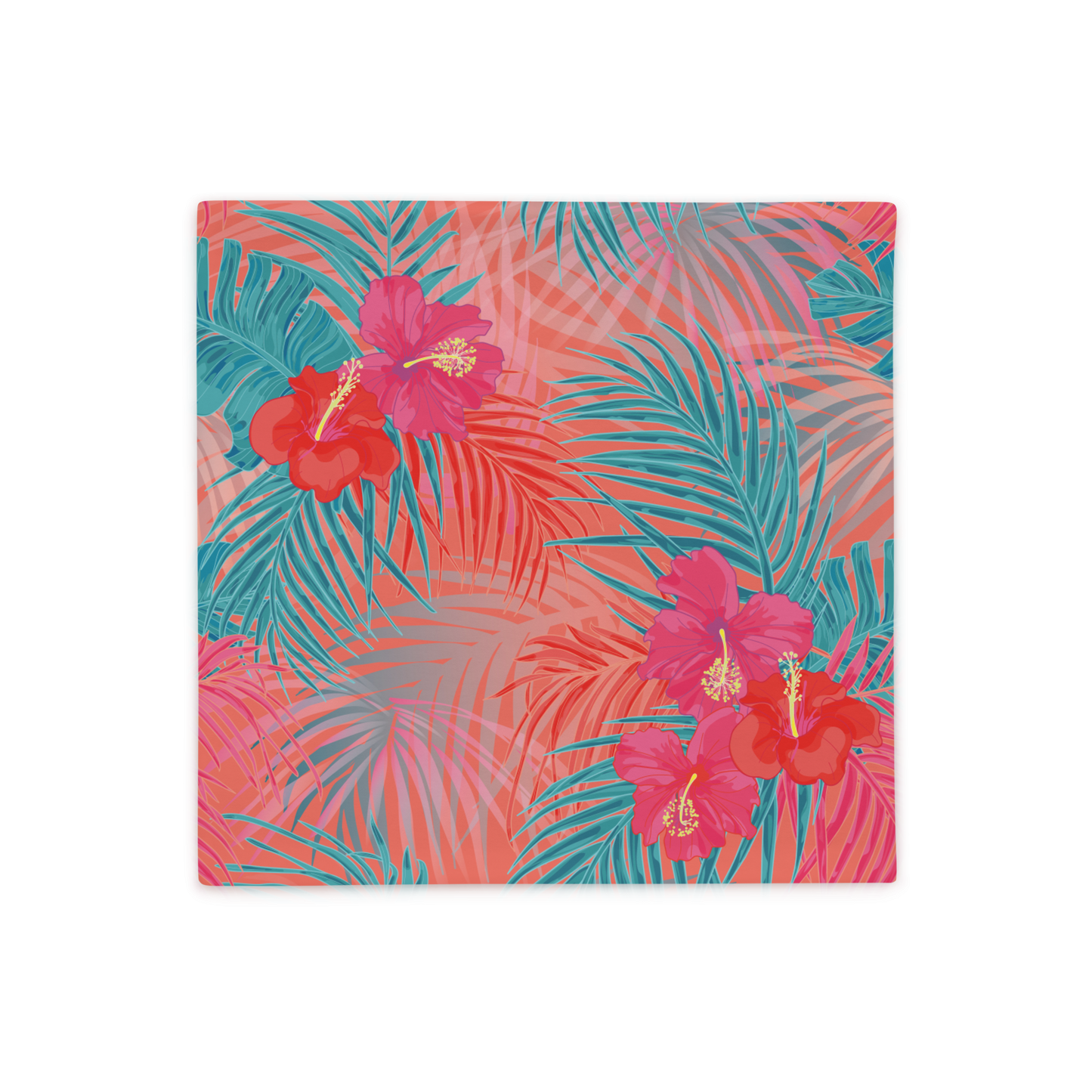 Vibrant flowers decorative pillowcase