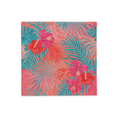 Vibrant flowers decorative pillowcase