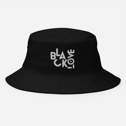 Black Love Embroidered Bucket Hat