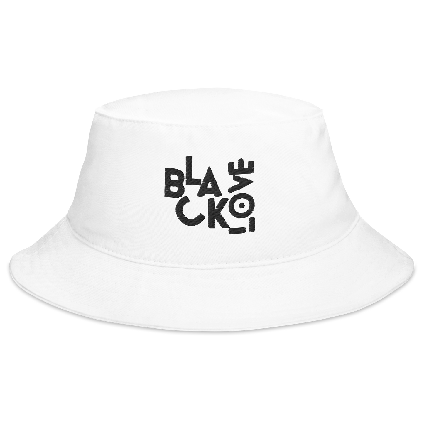 Black Love Embroidered Bucket Hat