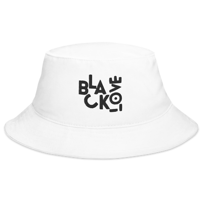 Black Love Embroidered Bucket Hat