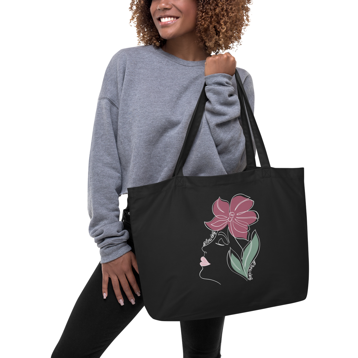 Glowing Large organic tote bag