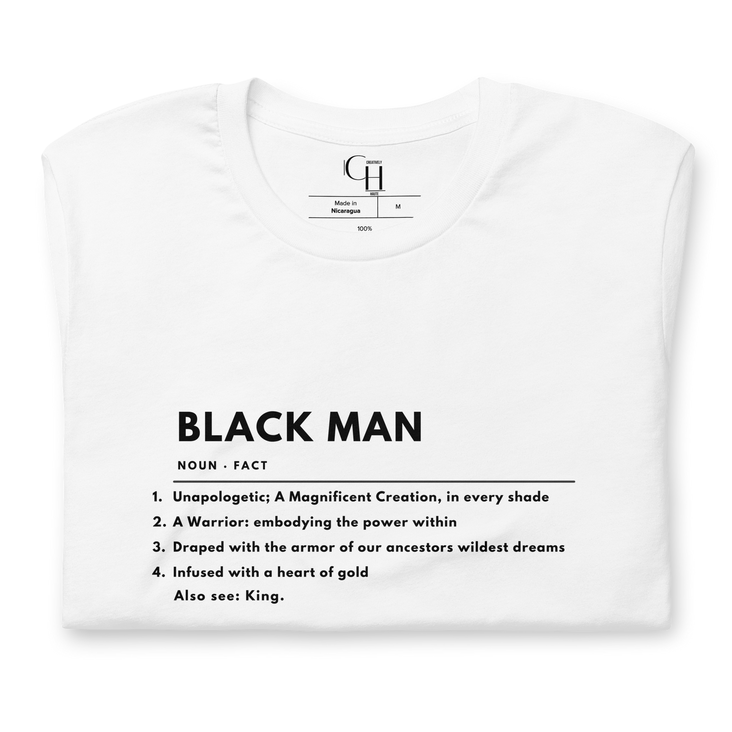 Black Man Defined Unisex Tshirt